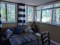 Peaceful vista into park from Arizona room
