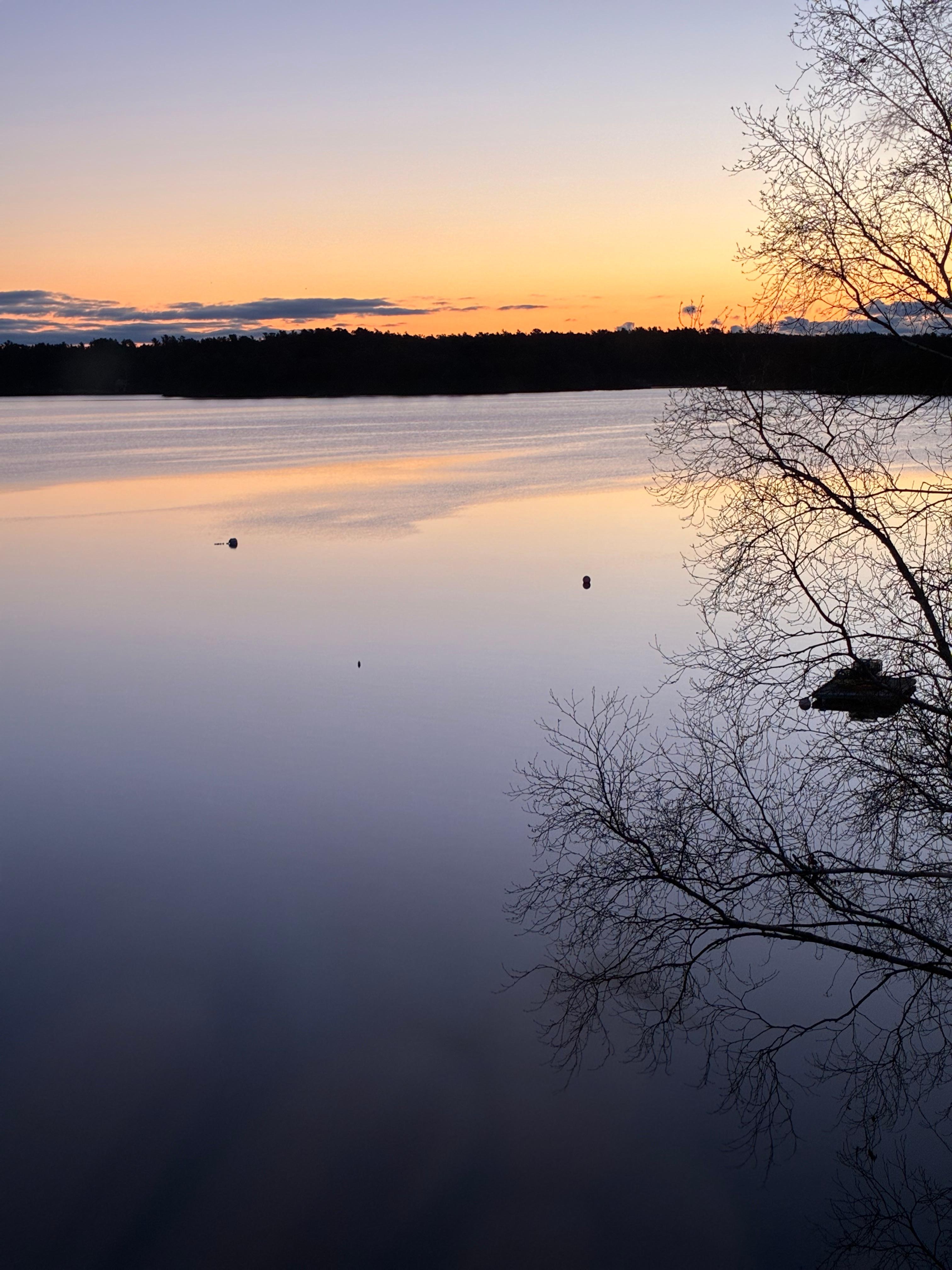 View from the deck at sunrise. 