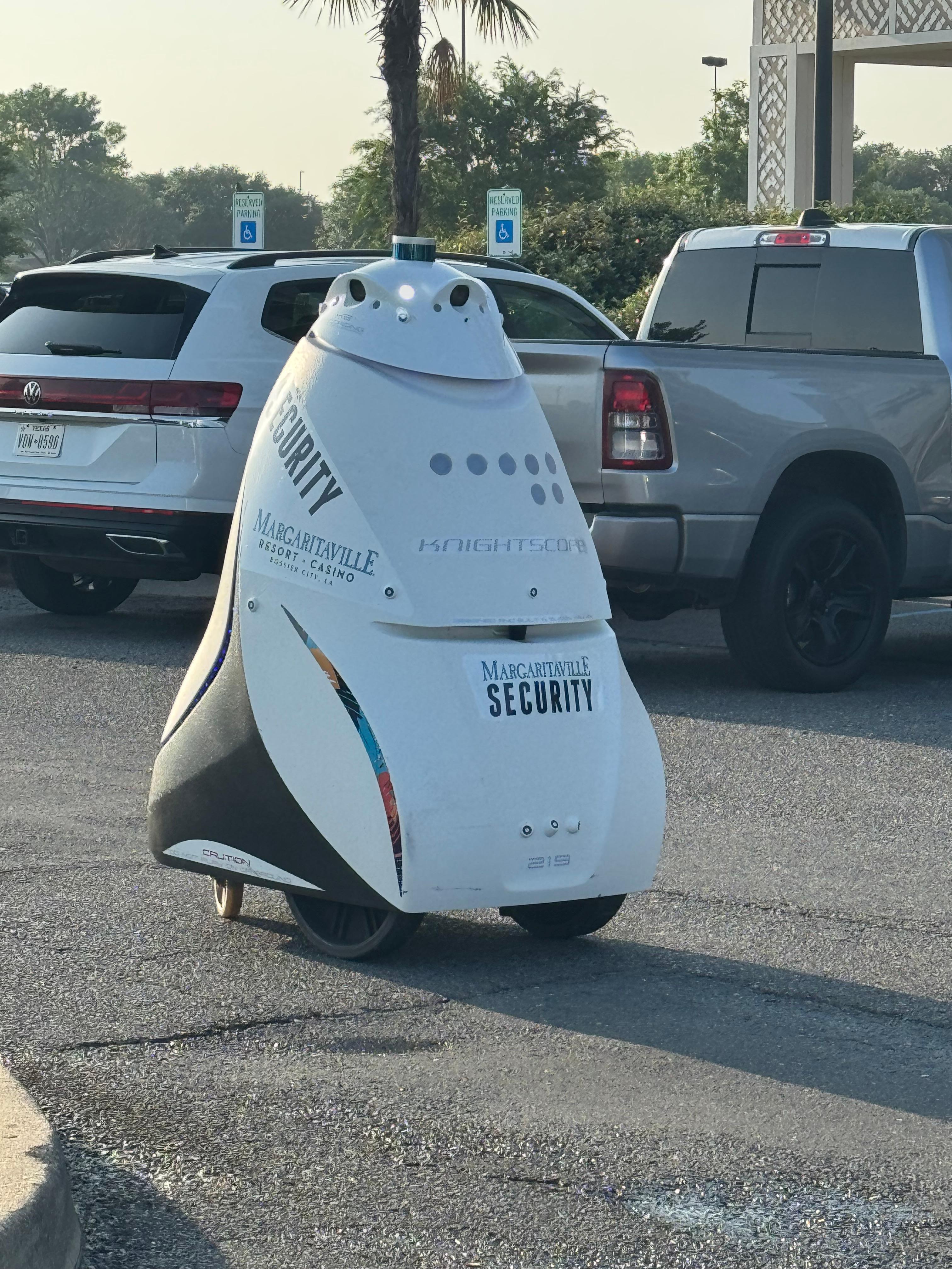 R2D2 working parking lot security