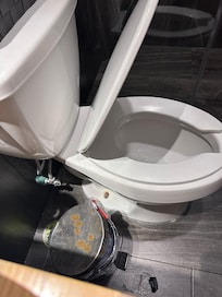 Toilet seat rests on your back! Not pleasant feeling.