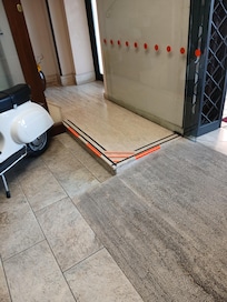 Uneven entrance at the hotel