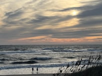 Sunrise over the beach before we left!