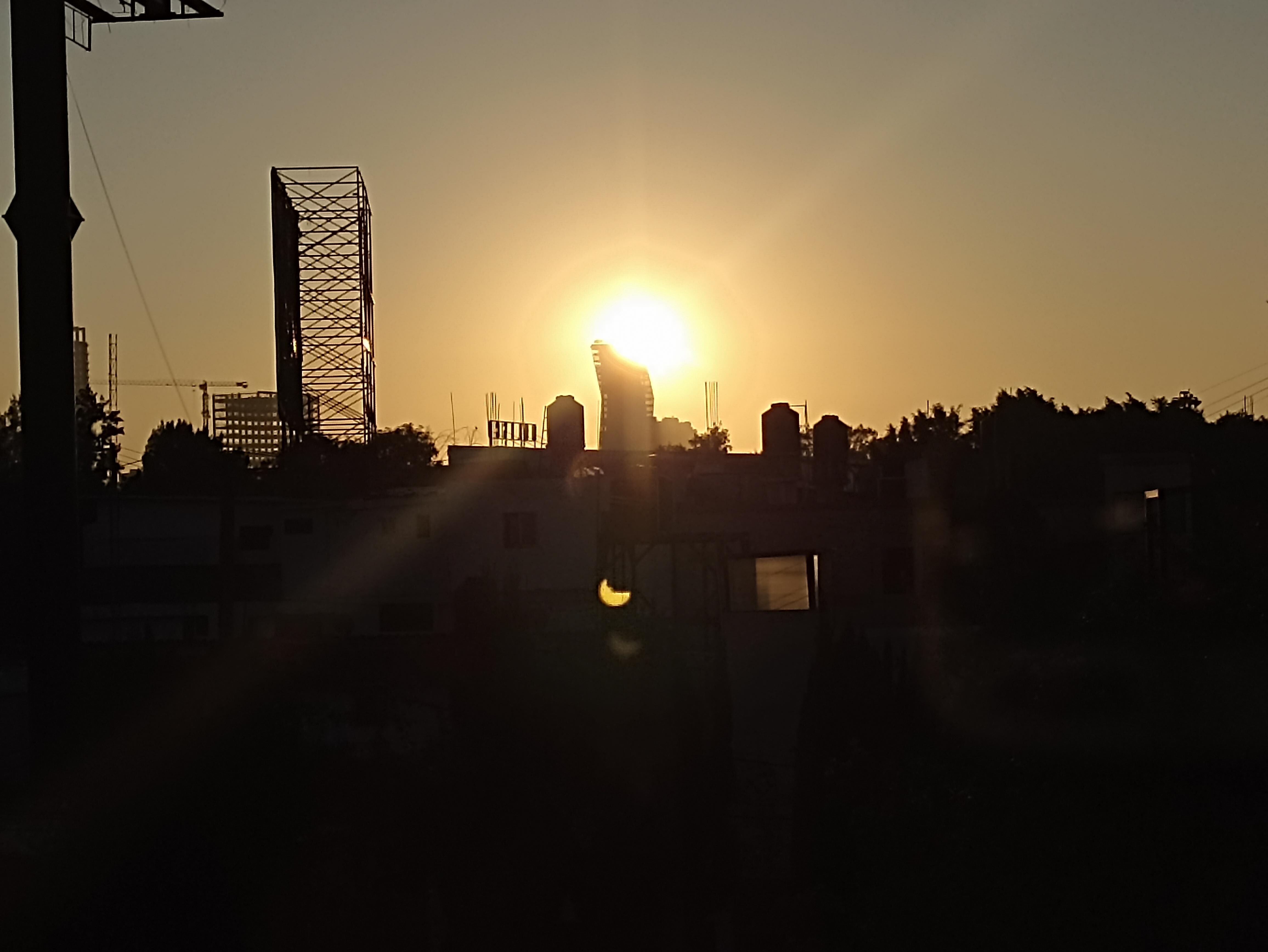 La vista del amanecer super linda 