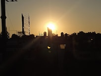 La vista del amanecer super linda