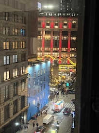 Can see Macys. 10th floor window