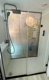 Showering with Brad Pitt.