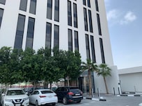 Parking area and entrance