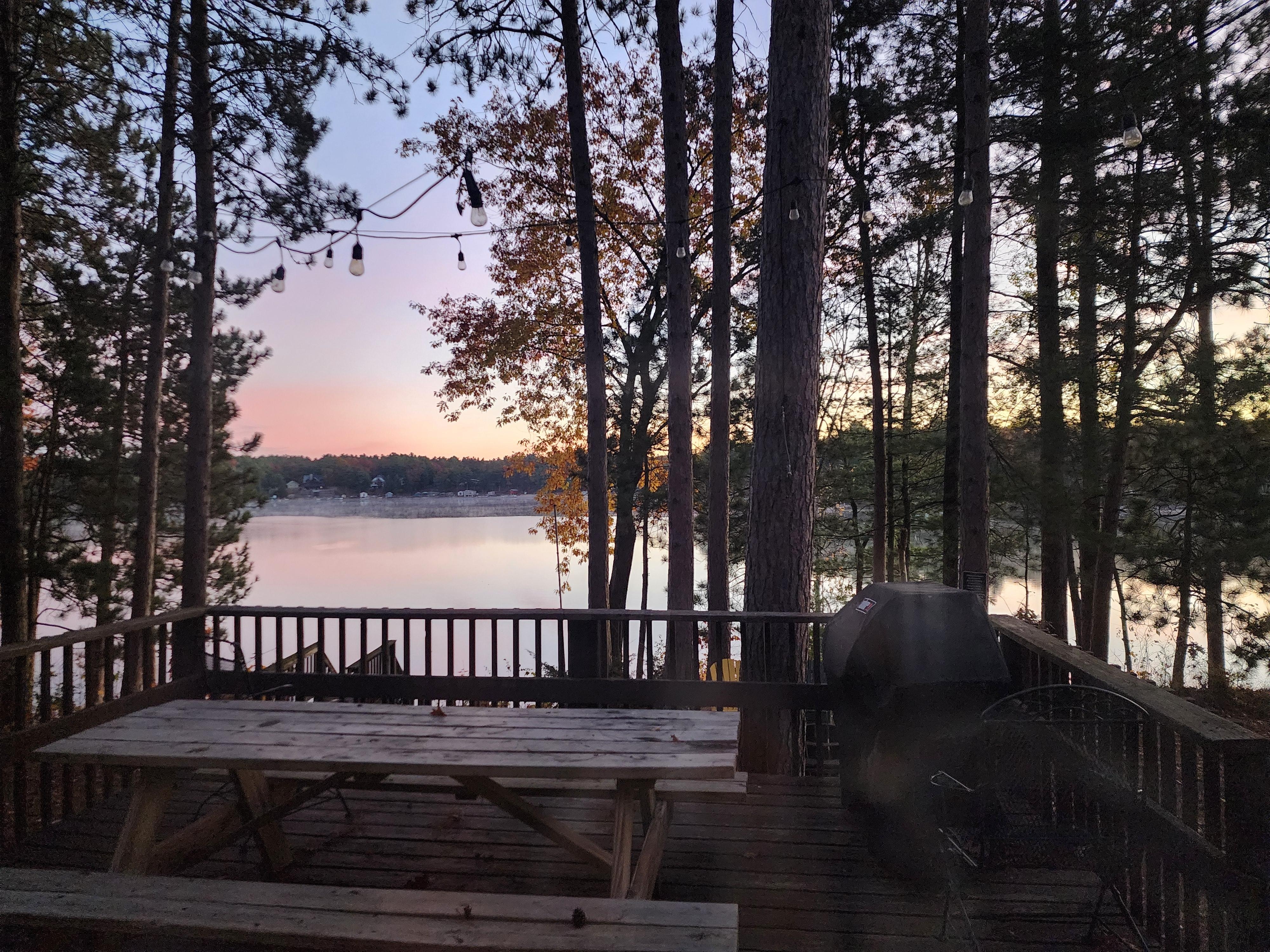 Peaceful sunrise from the patio.