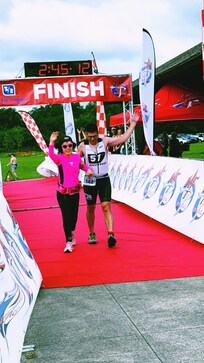 This girl was the reason for our stay. My daughter, a person with multiple disabilities rides in a racing chair. Our stay and peaceful night of sleep enabled her to rise the next morning and complete a triathlon in a raft i& her racing chair.!