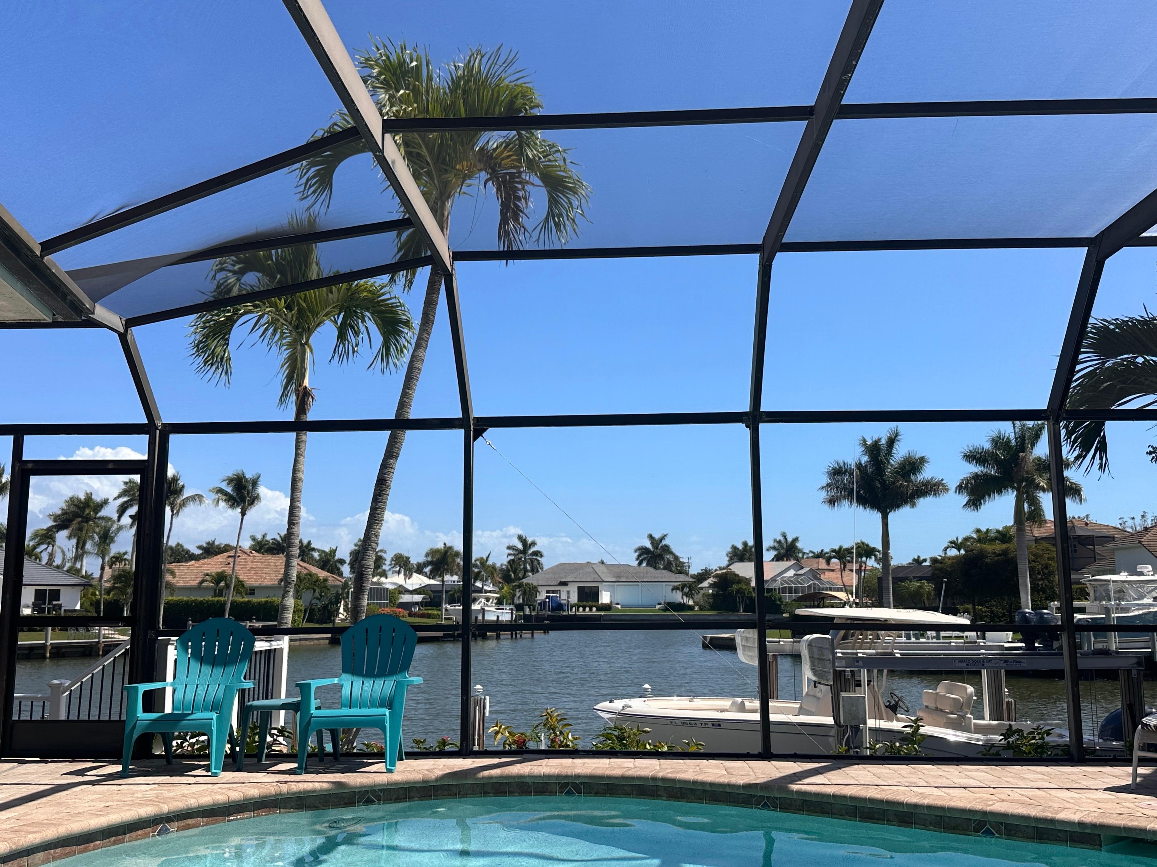 View sitting by the pool