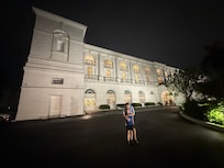 Outside at night