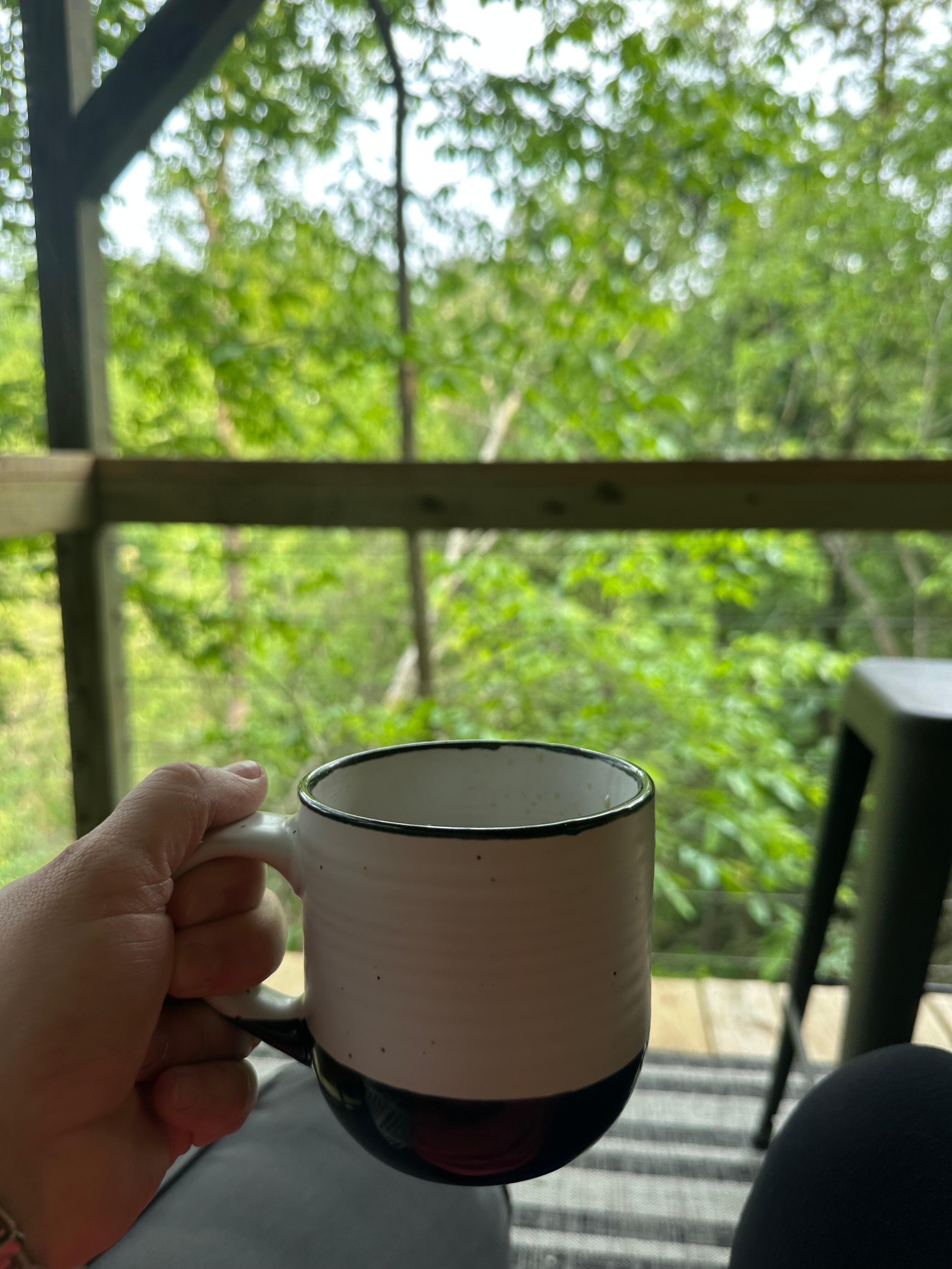 Morning coffee outside