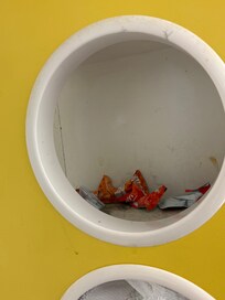 Towel rack- this room obviously hasn’t been cleaned in awhile