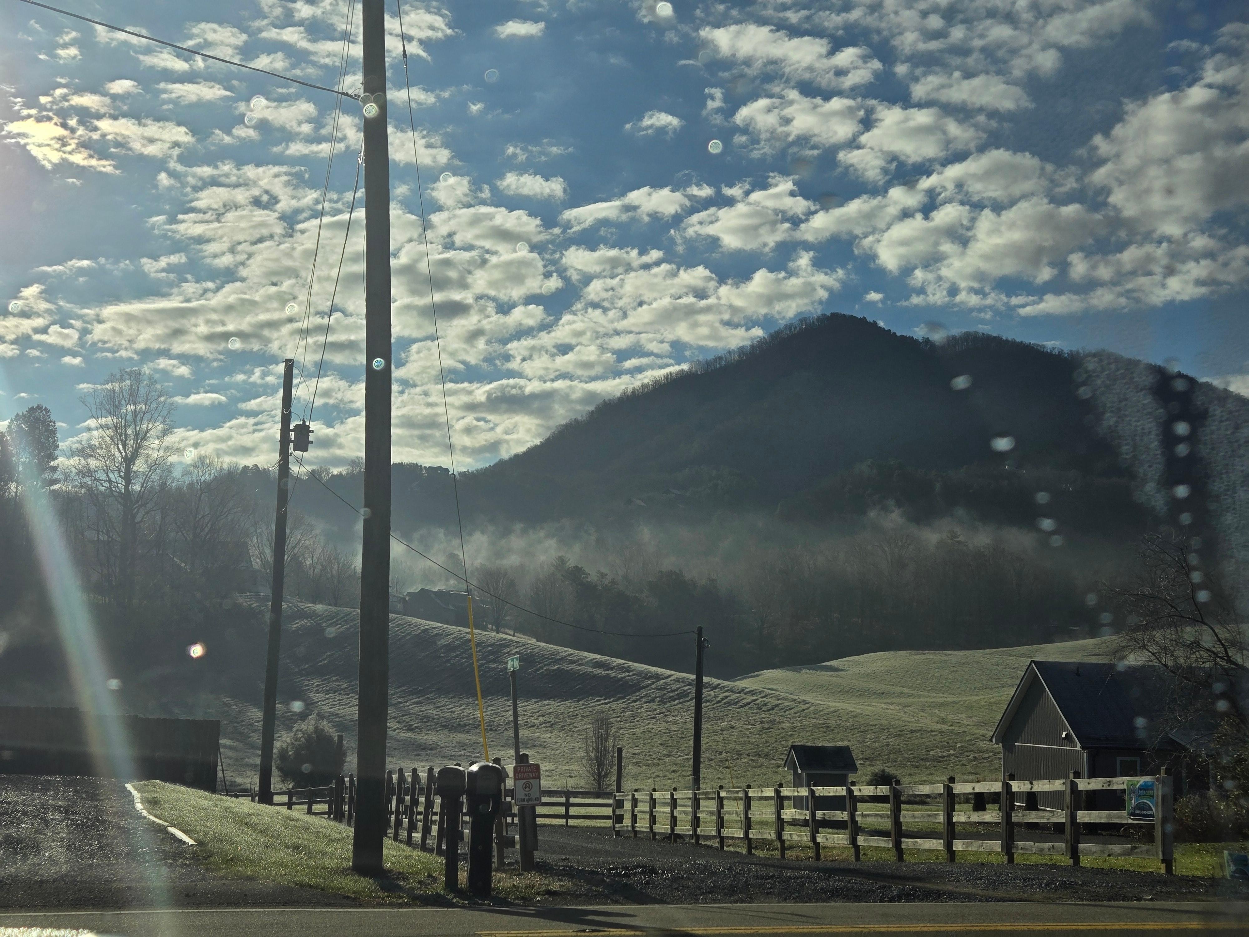 The beautiful drive to the cabin