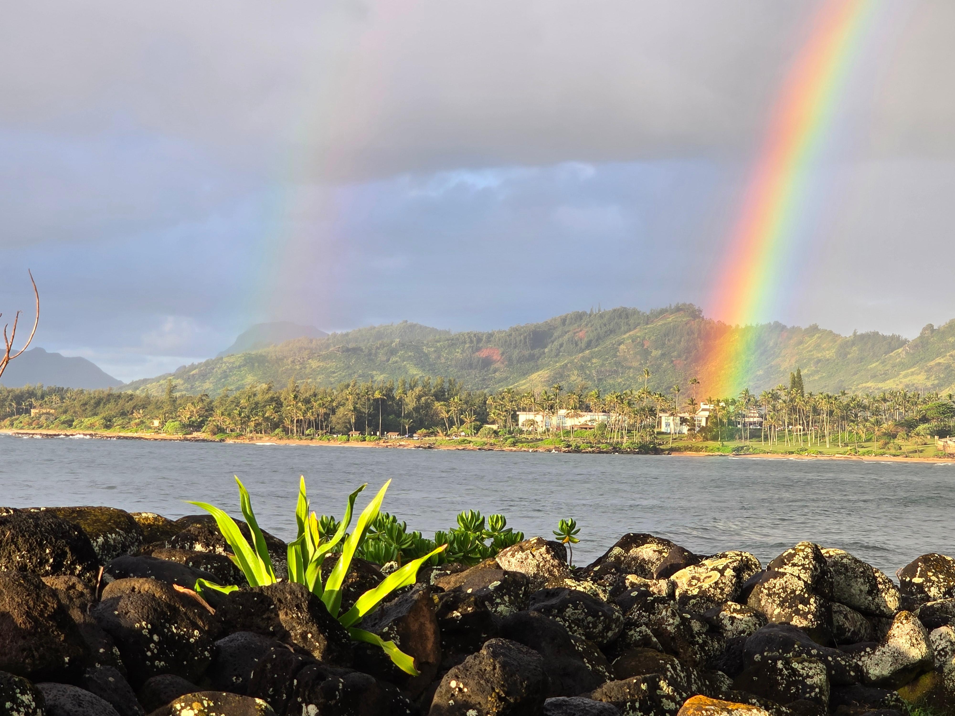 Gorgeous double rainbow on our first day 