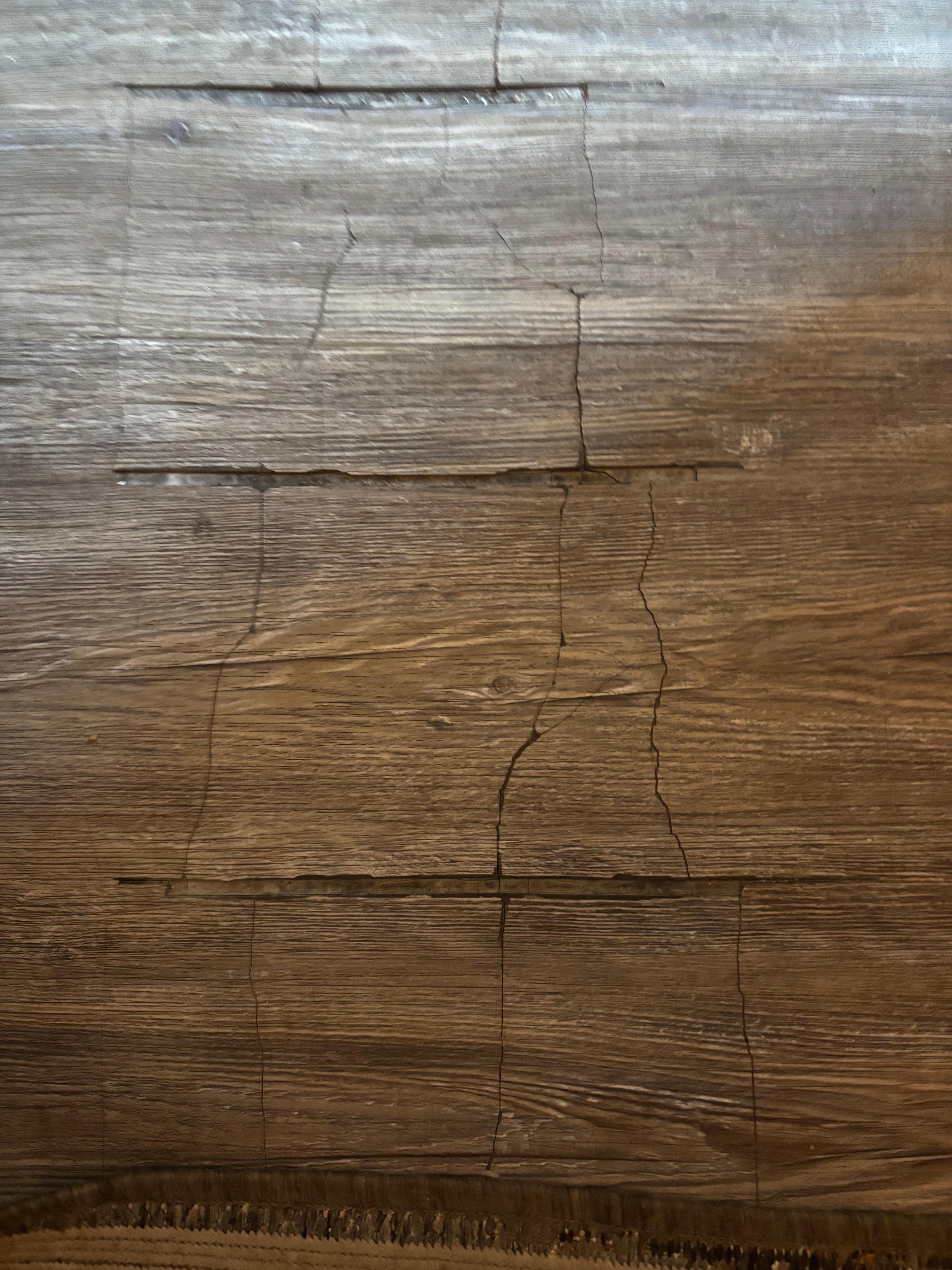 Cracked and caving in floors