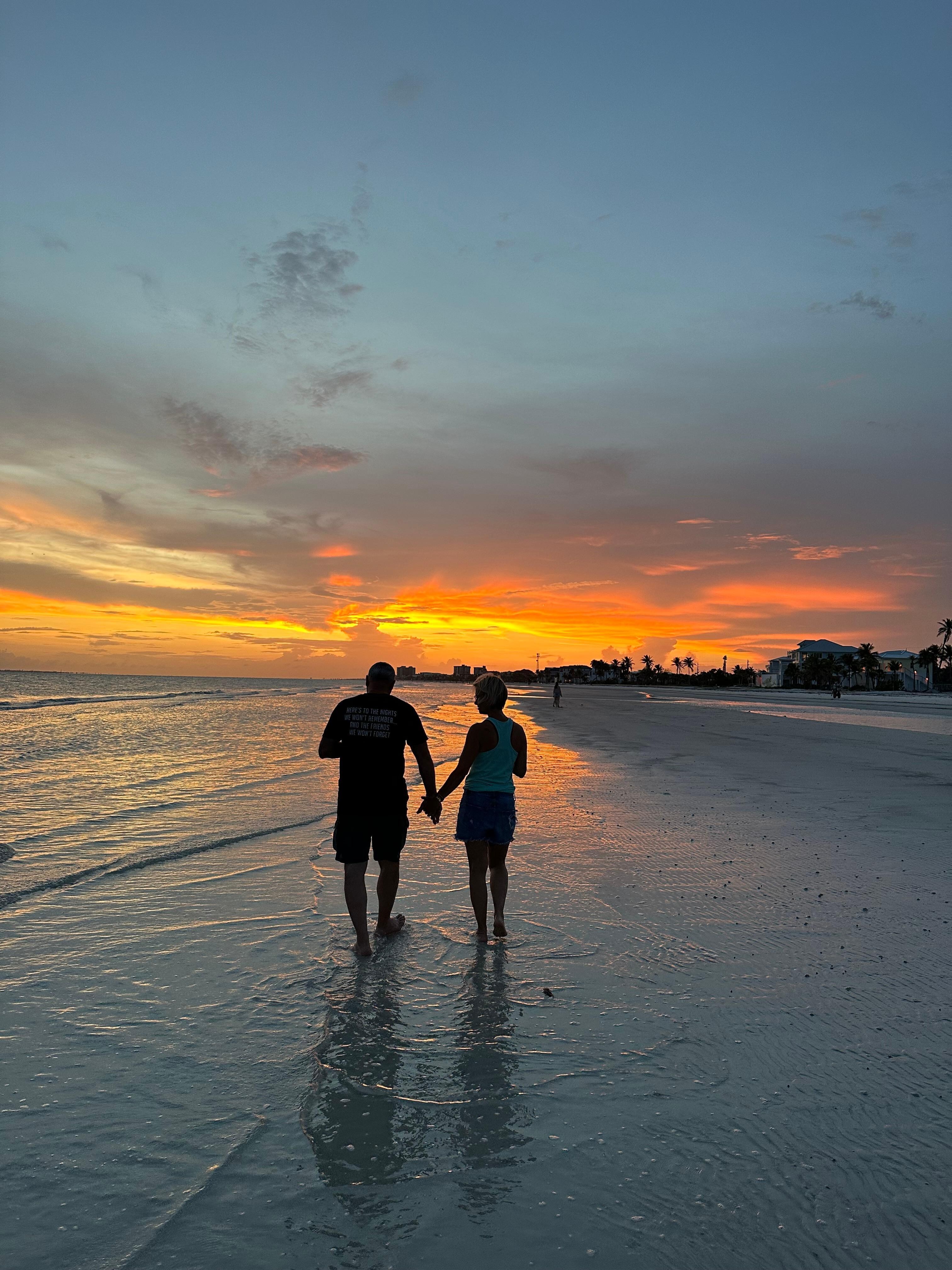 Sunset on the beach