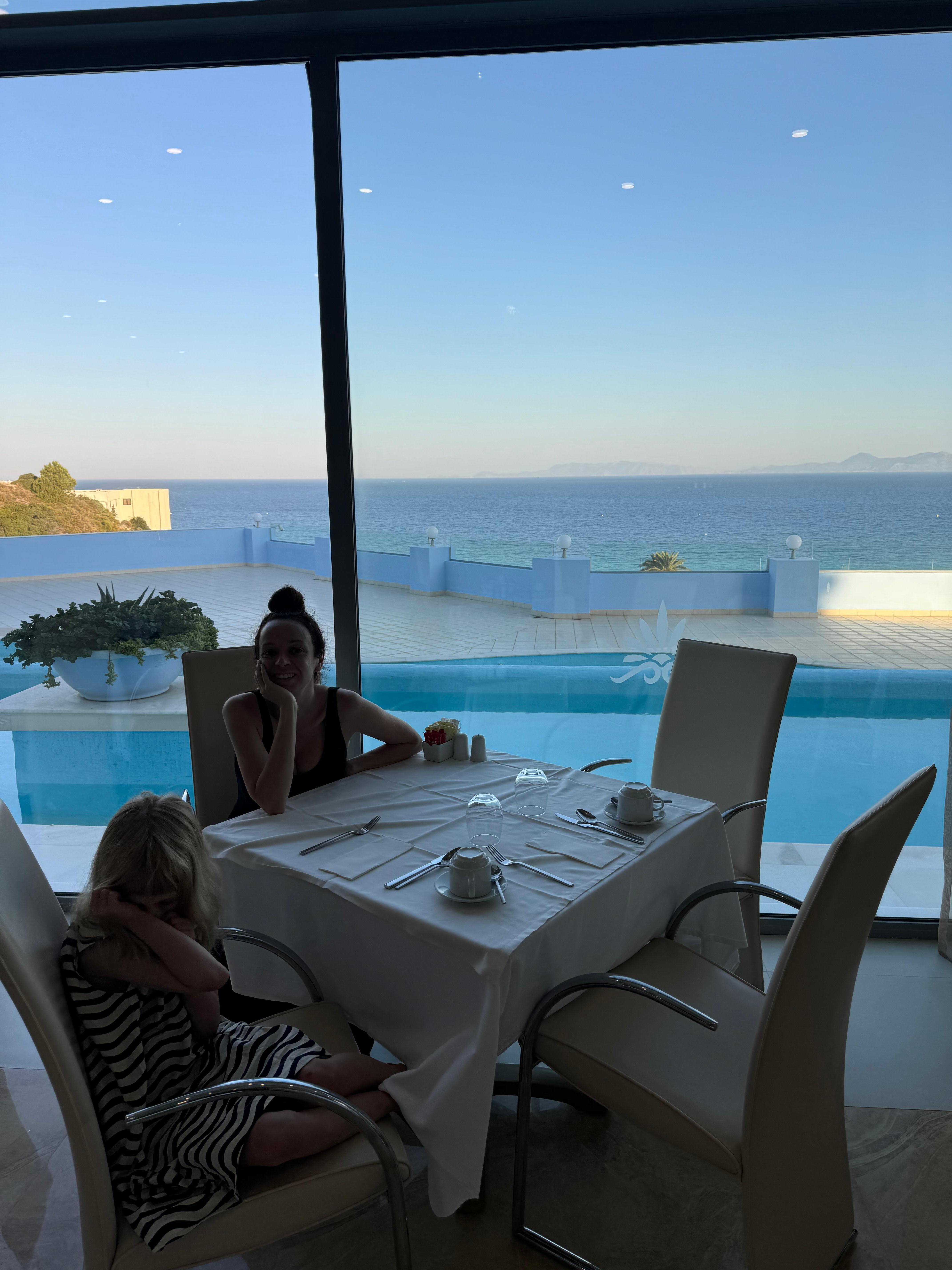 Breakfast with gorgeous views.