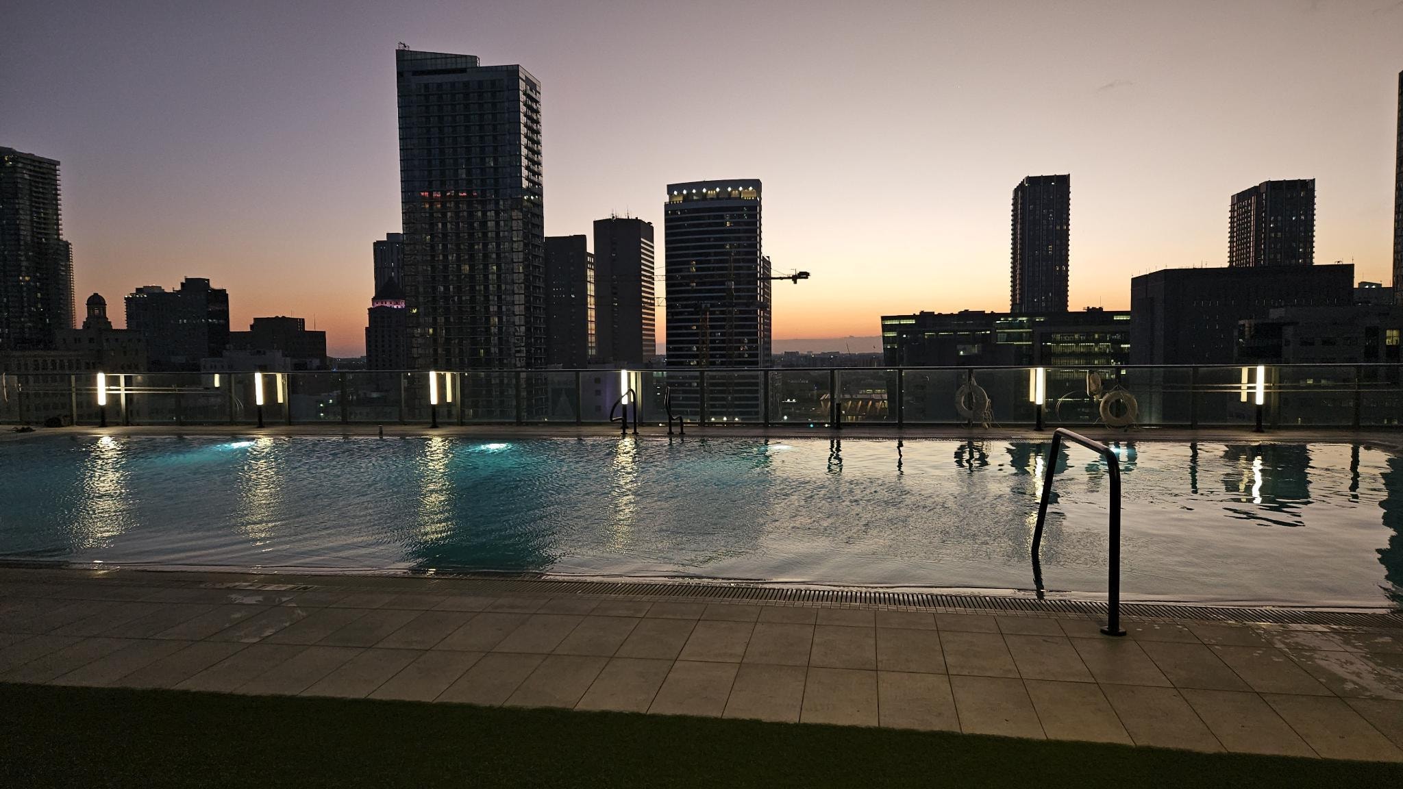 18th floor endless heated pool.