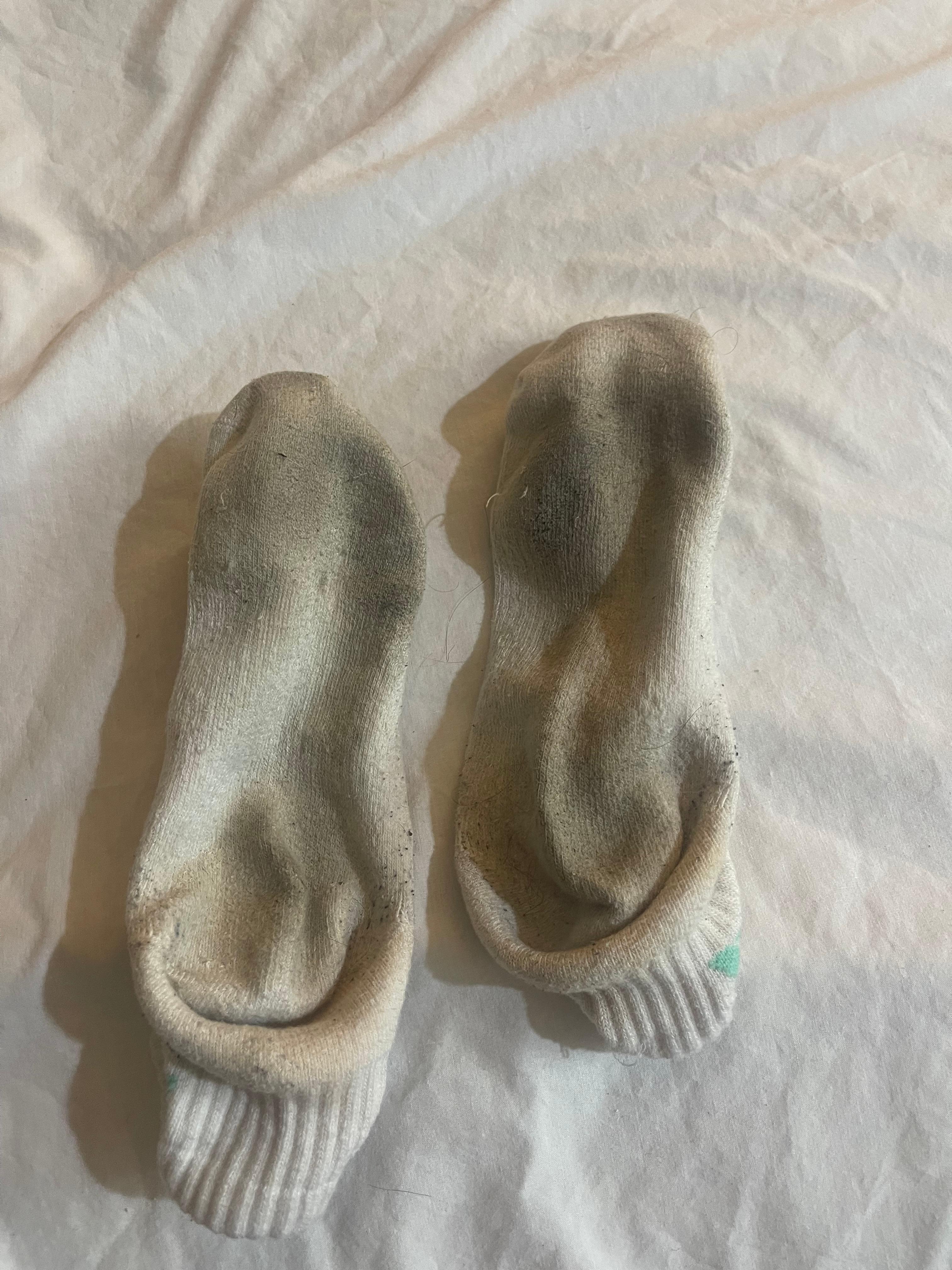 Dirty socks from dirty floor