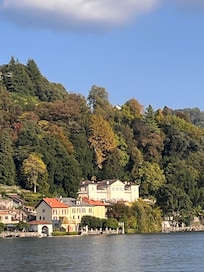 House seen from the lake.