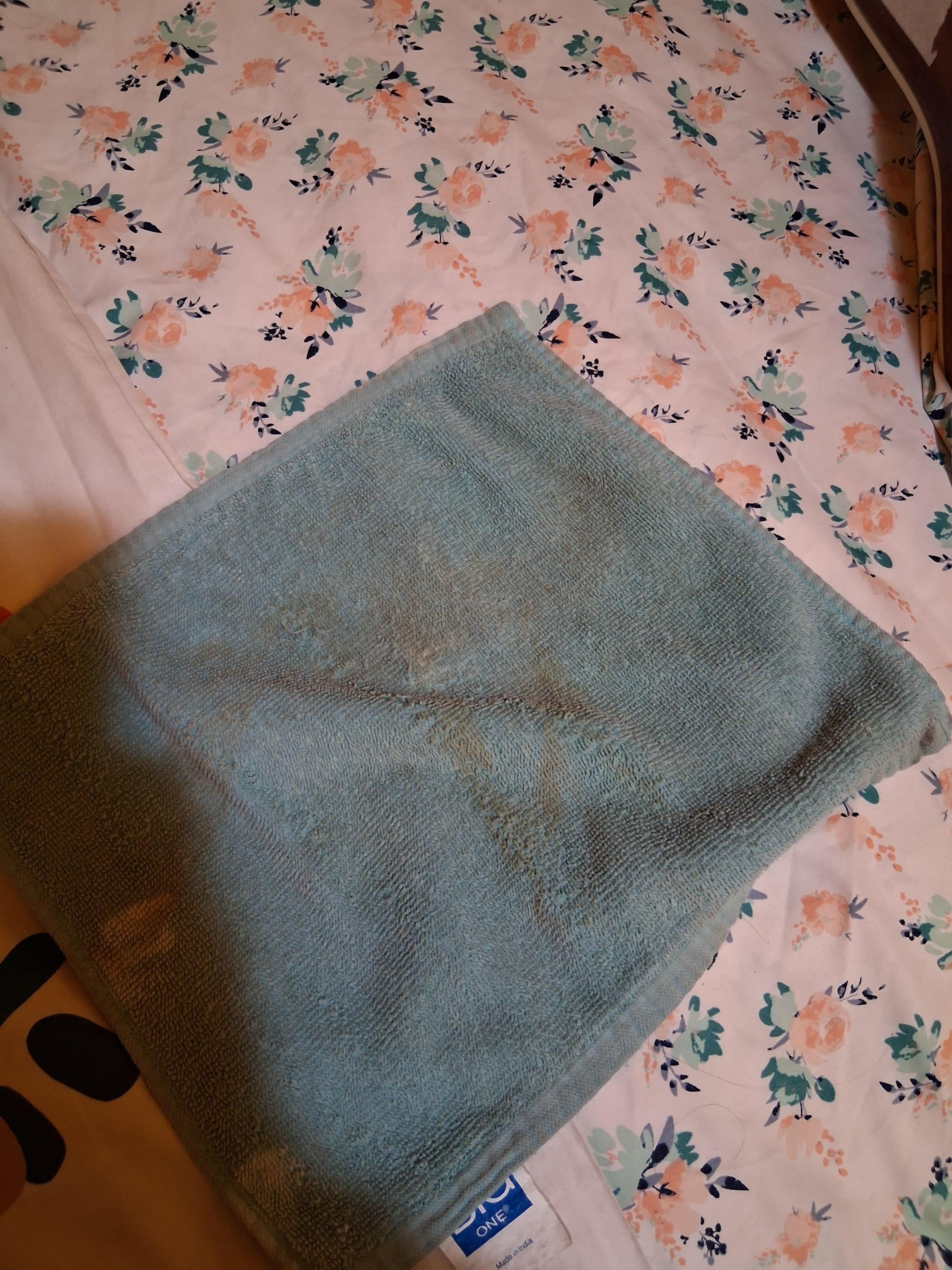 This was the folded up clean washcloth. 