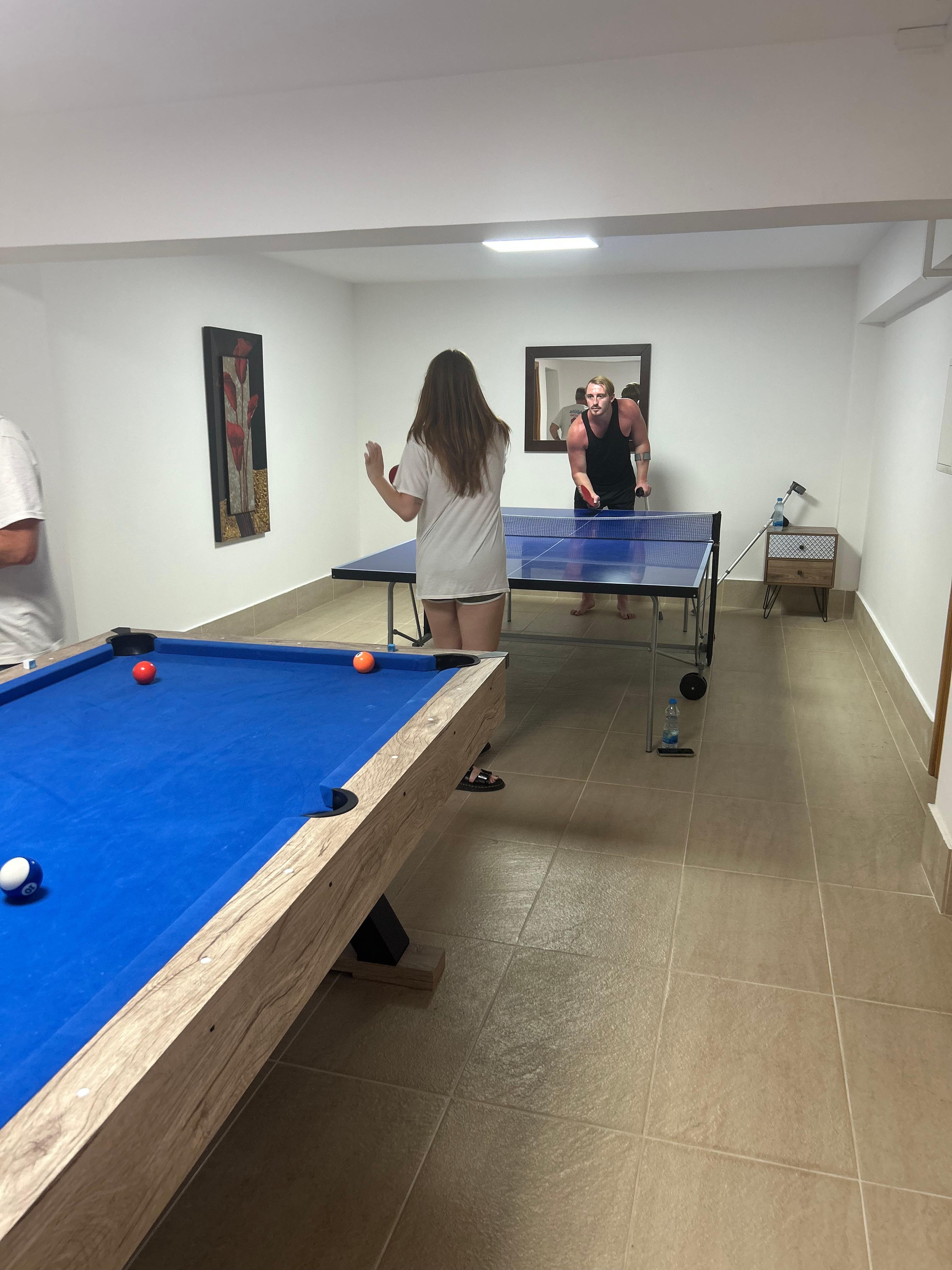 Basement games room 