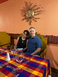 En el restaurant Mexicano.