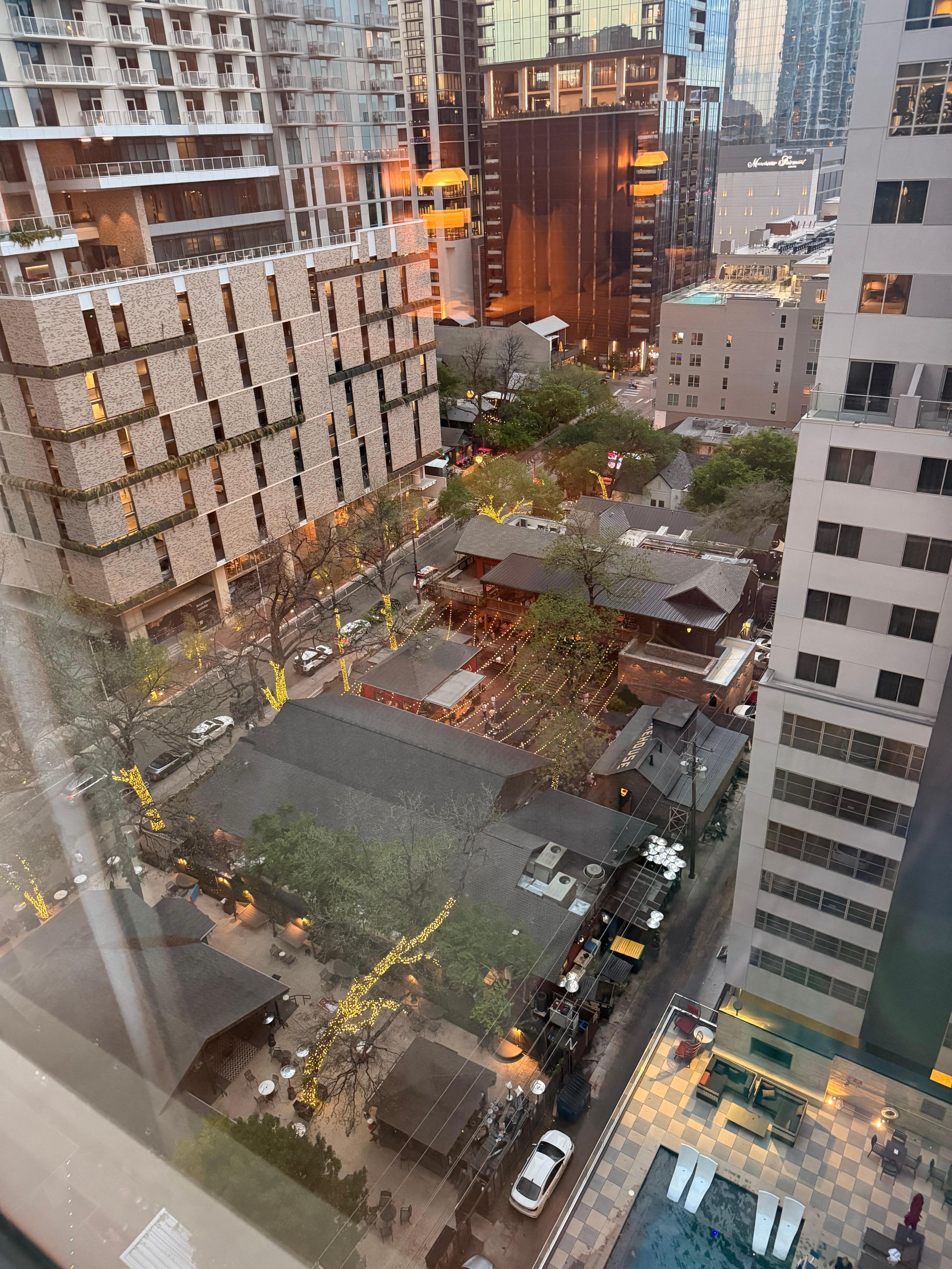 Rainey street below so easy to walk to all the great food places and bars! 