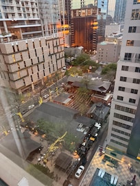 Rainey street below so easy to walk to all the great food places and bars!