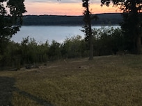 The evening view from the deck.