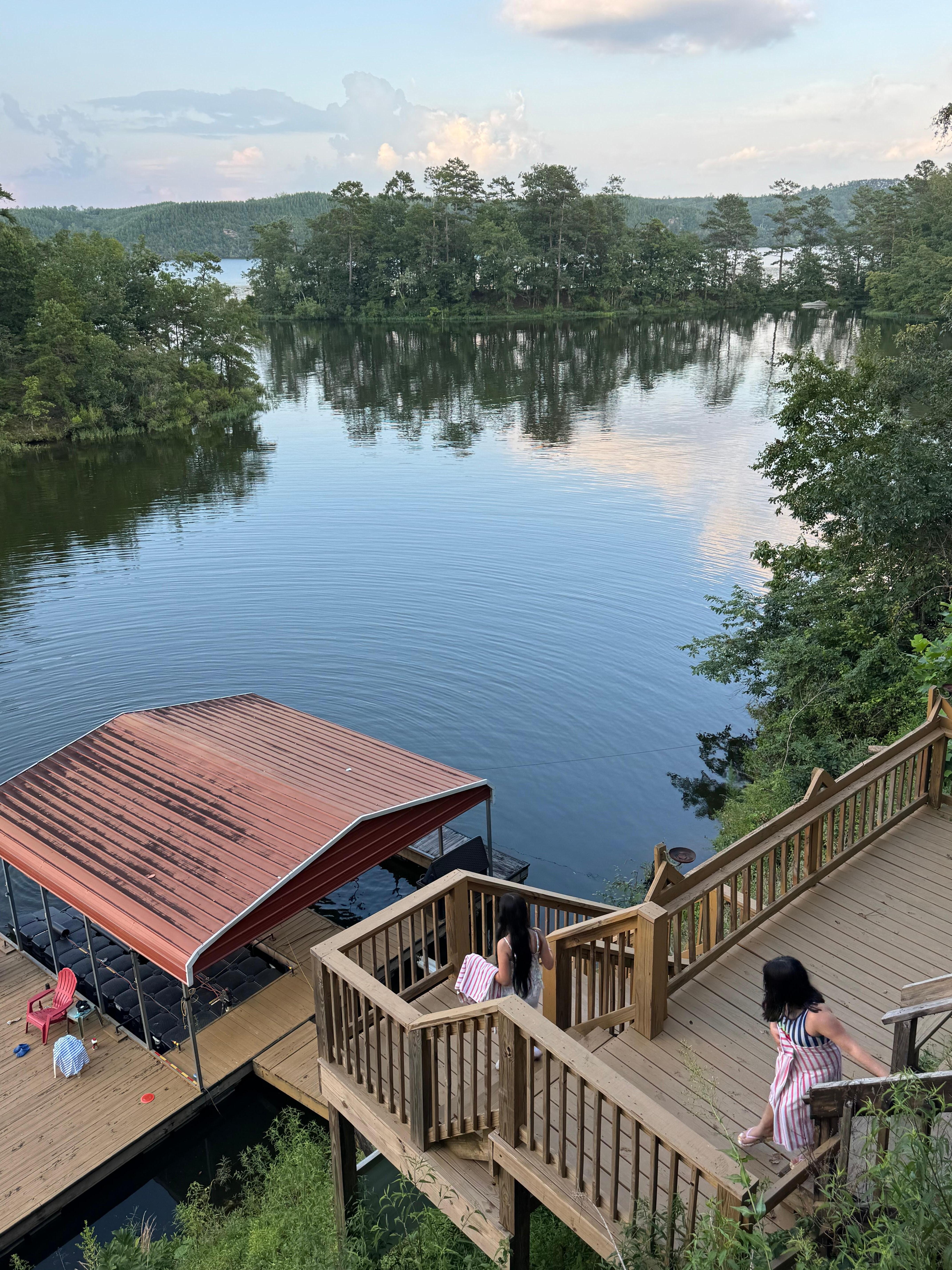 River views and stairs to Dock