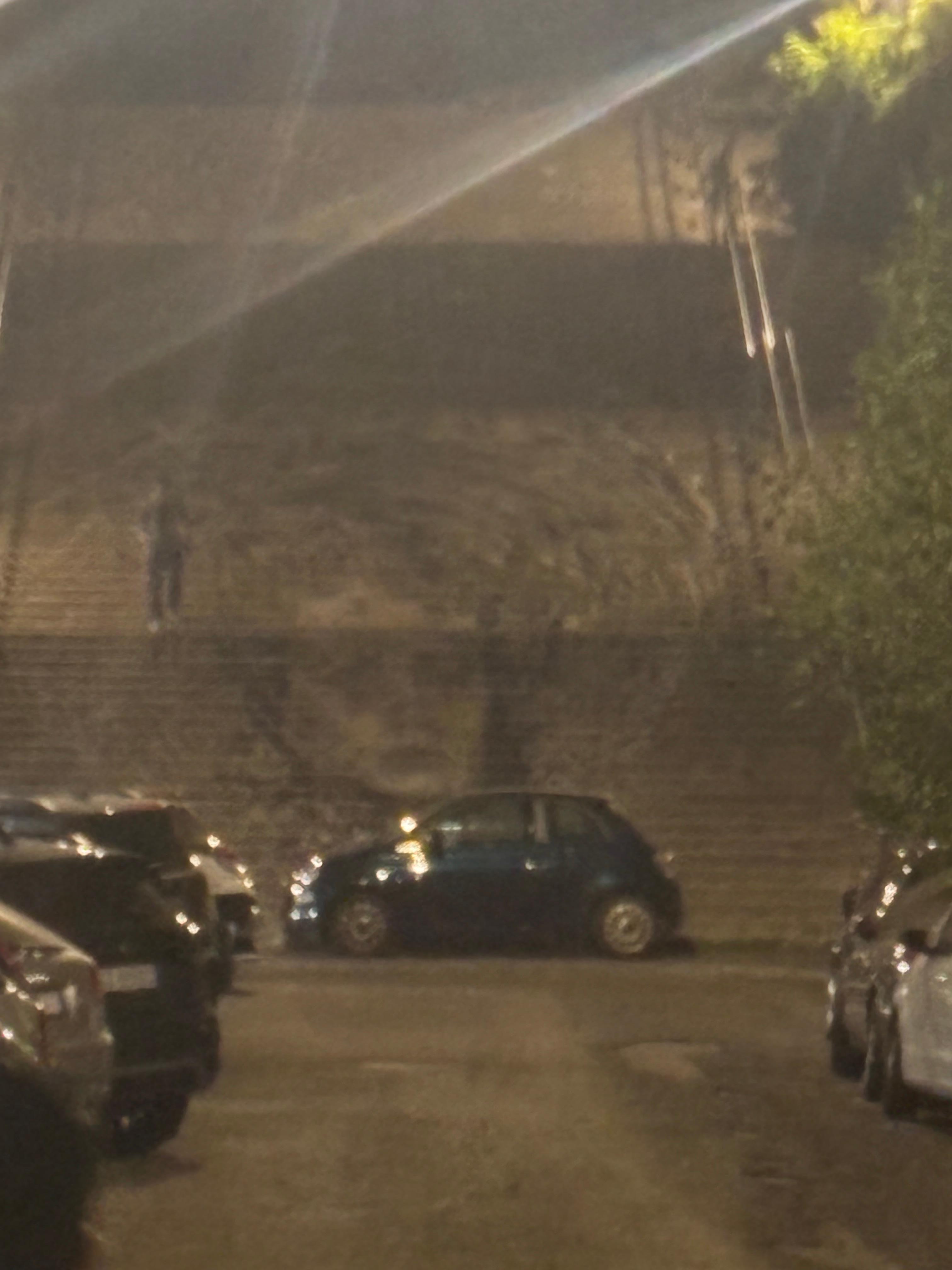 Steps back from the tram to the apartment.