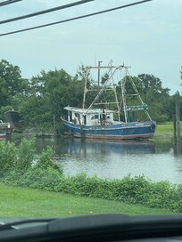 Great views of shrimp boats along the roads