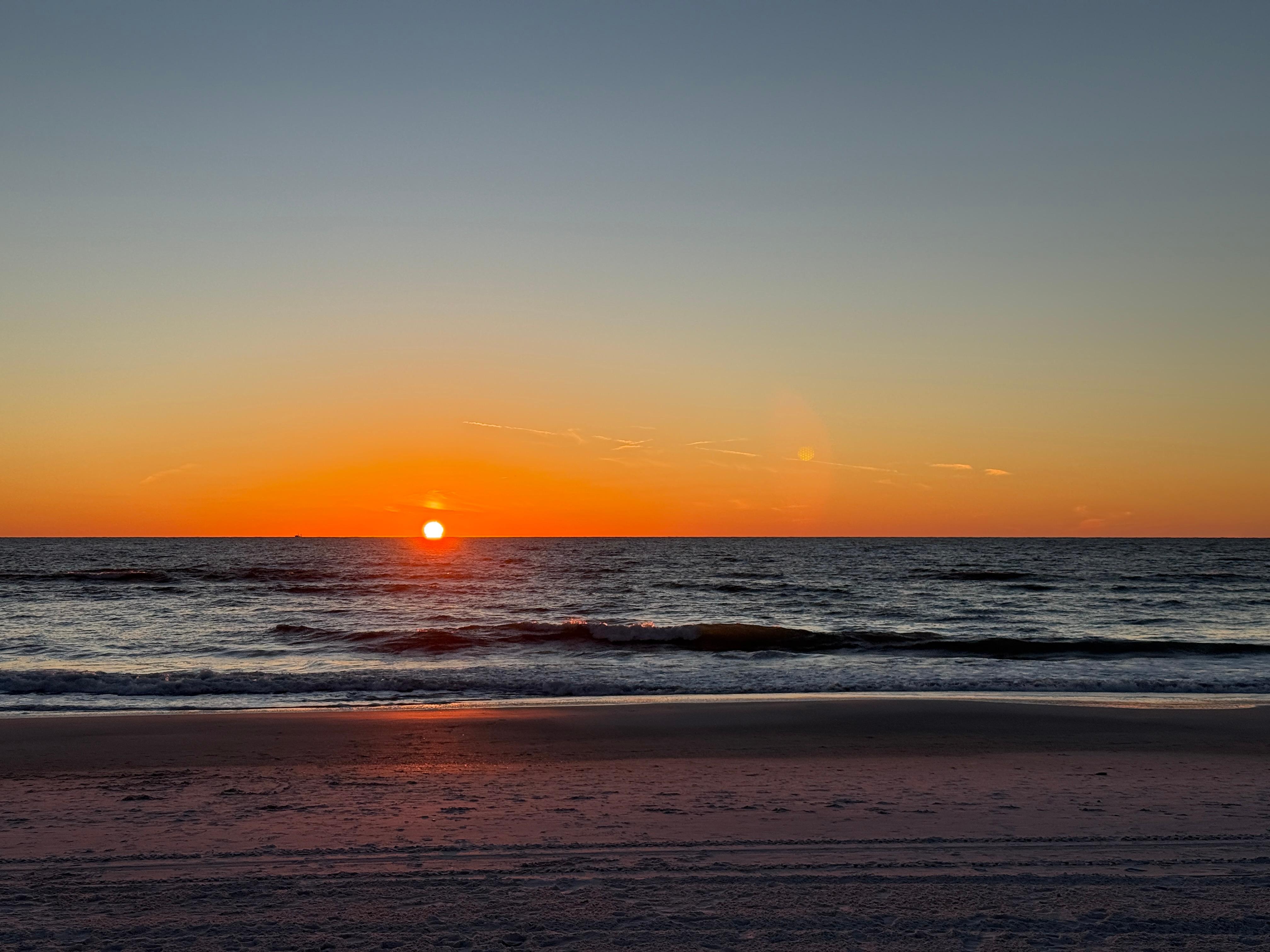 Sunset on the front side - viewable from the home too.