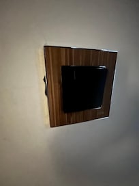Loose switch and partially fitted fixture.