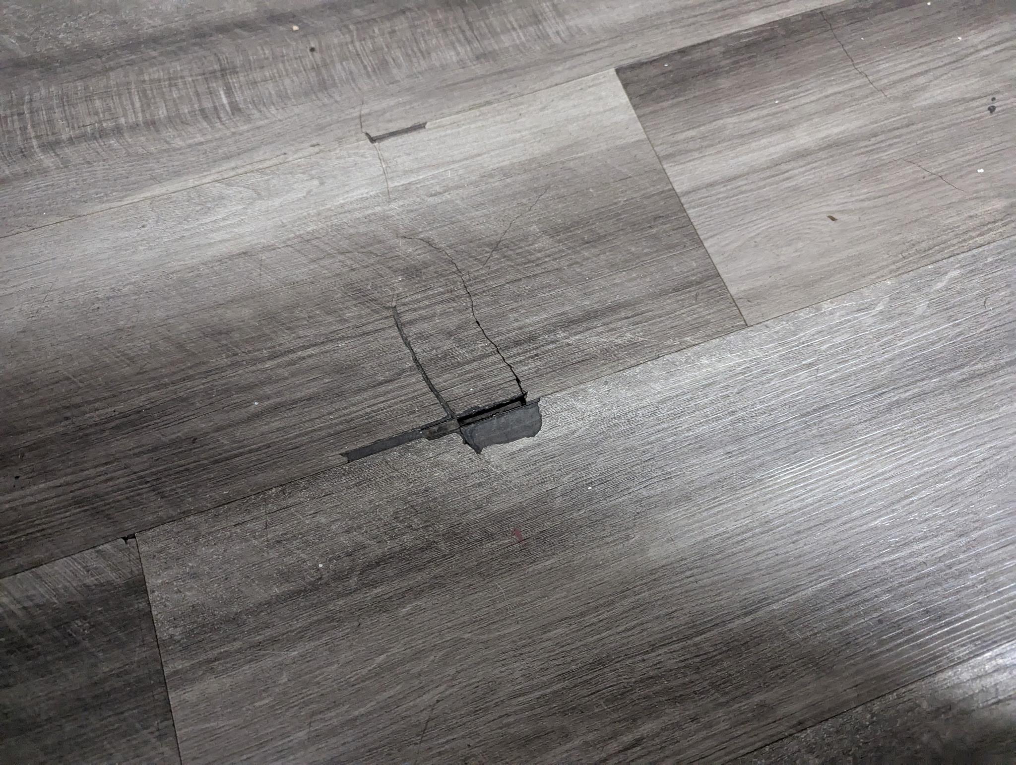 Wavy, uneven broken floor