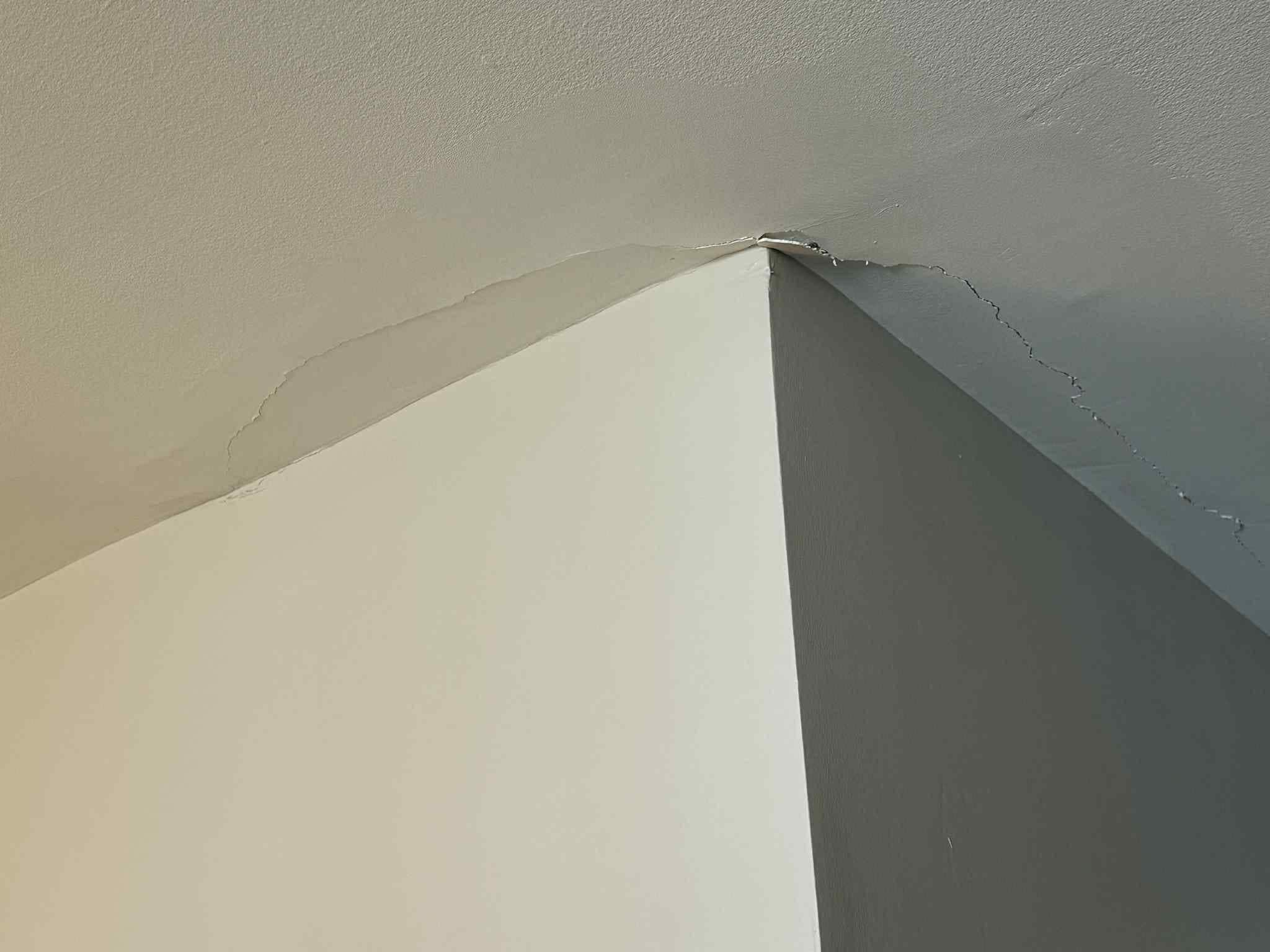 Cracked ceiling