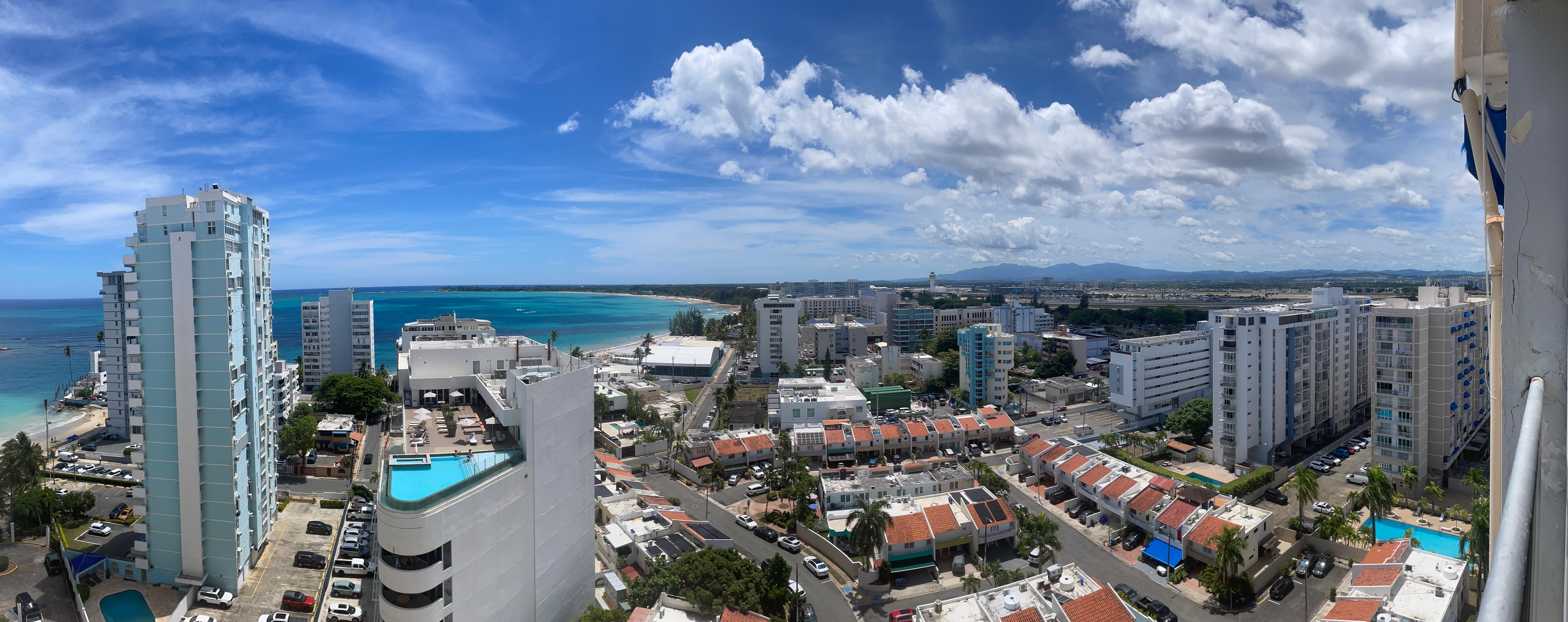 Panoramic view from the balcony