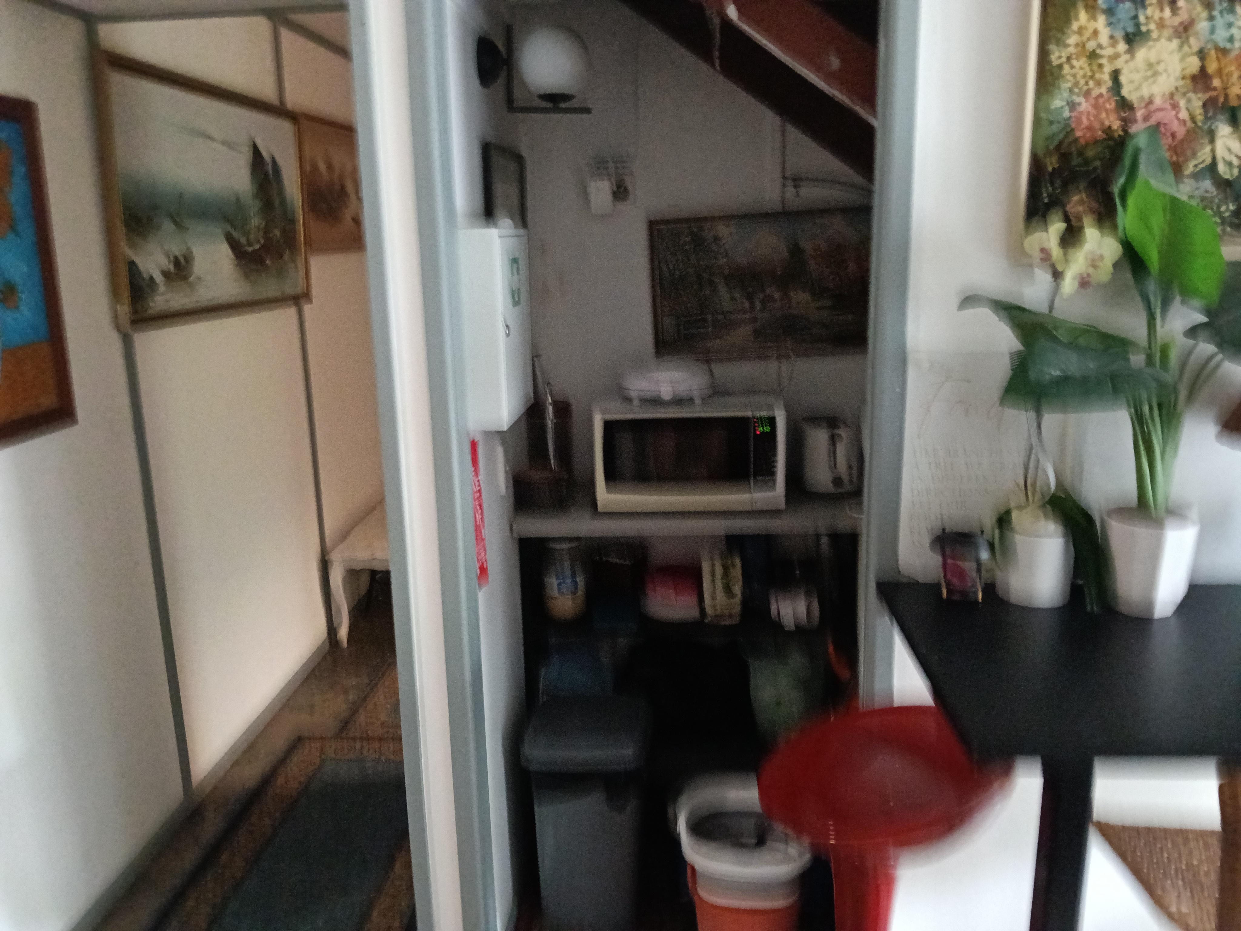 Here's a picture of the microwave area inside but it doesn't heat