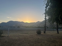 View of sunset from bedroom patio