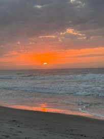 Enjoyed the sunrise and full moon rises from the beach!