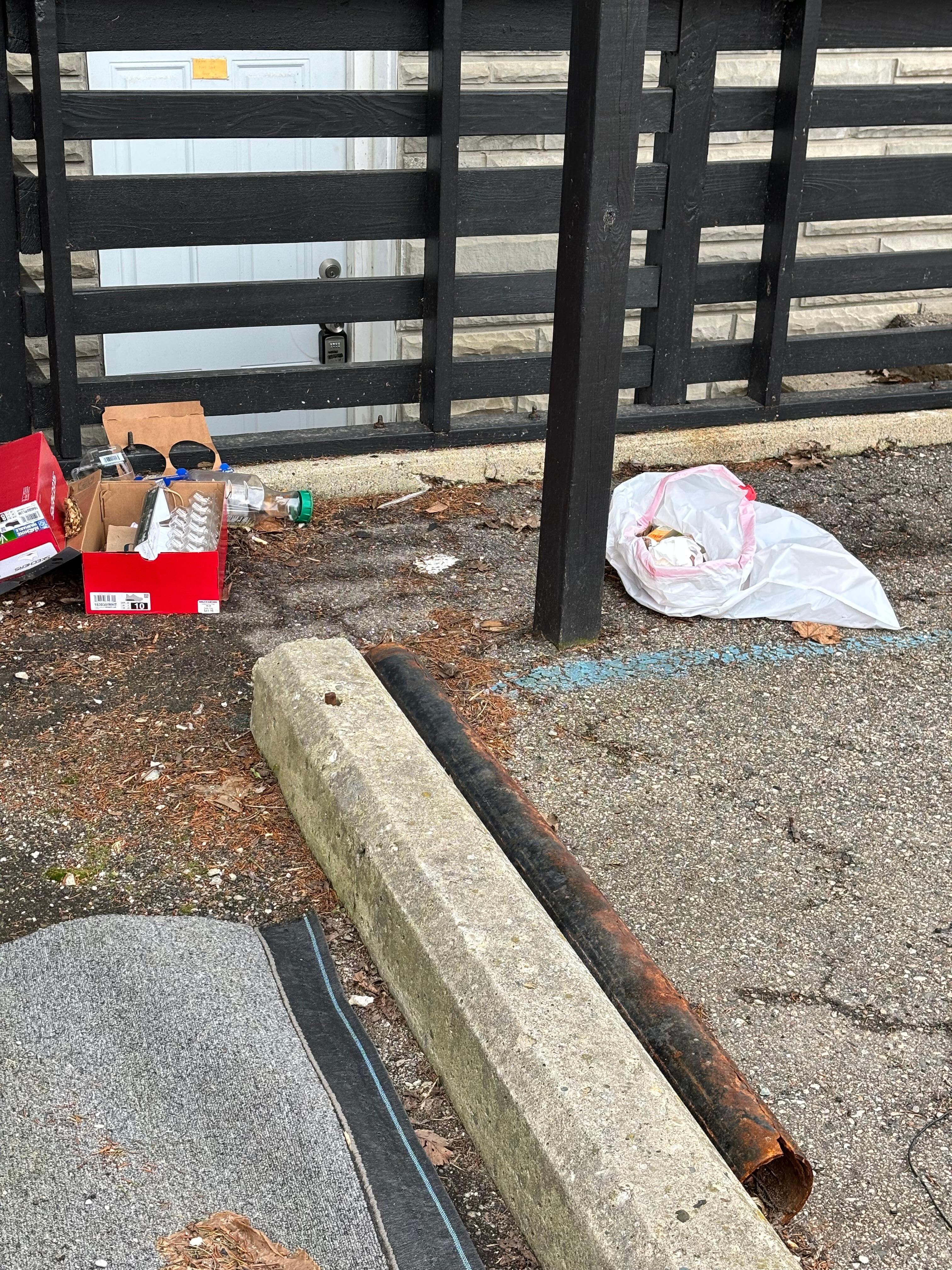 Garbage in the yard