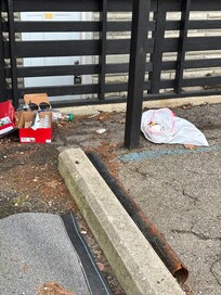 Garbage in the yard
