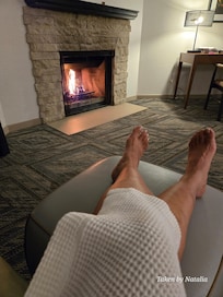 Cozy fireplace