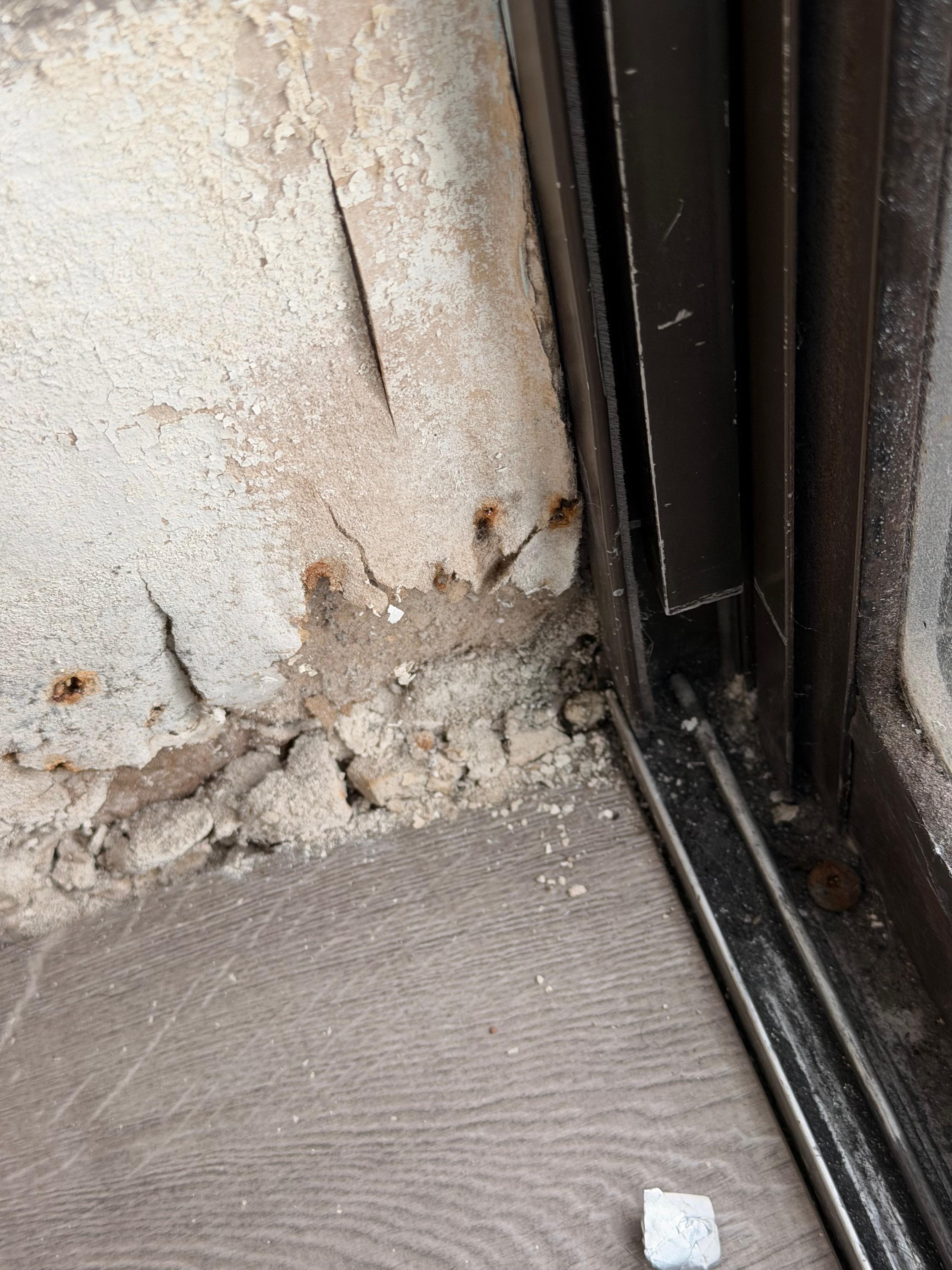 Mold and gross wall in our room 