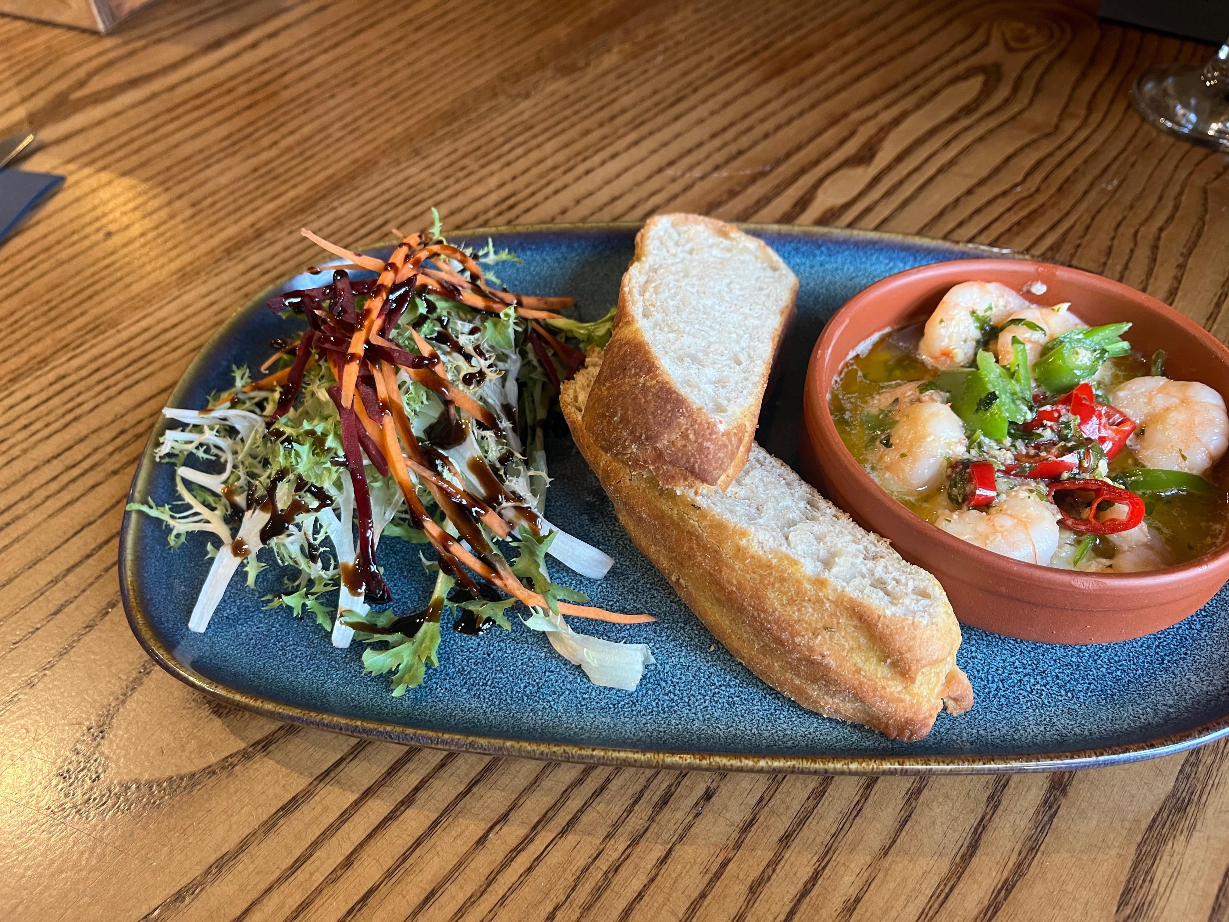 Prawn Pil Pil Juicy and with a good hint of chilli