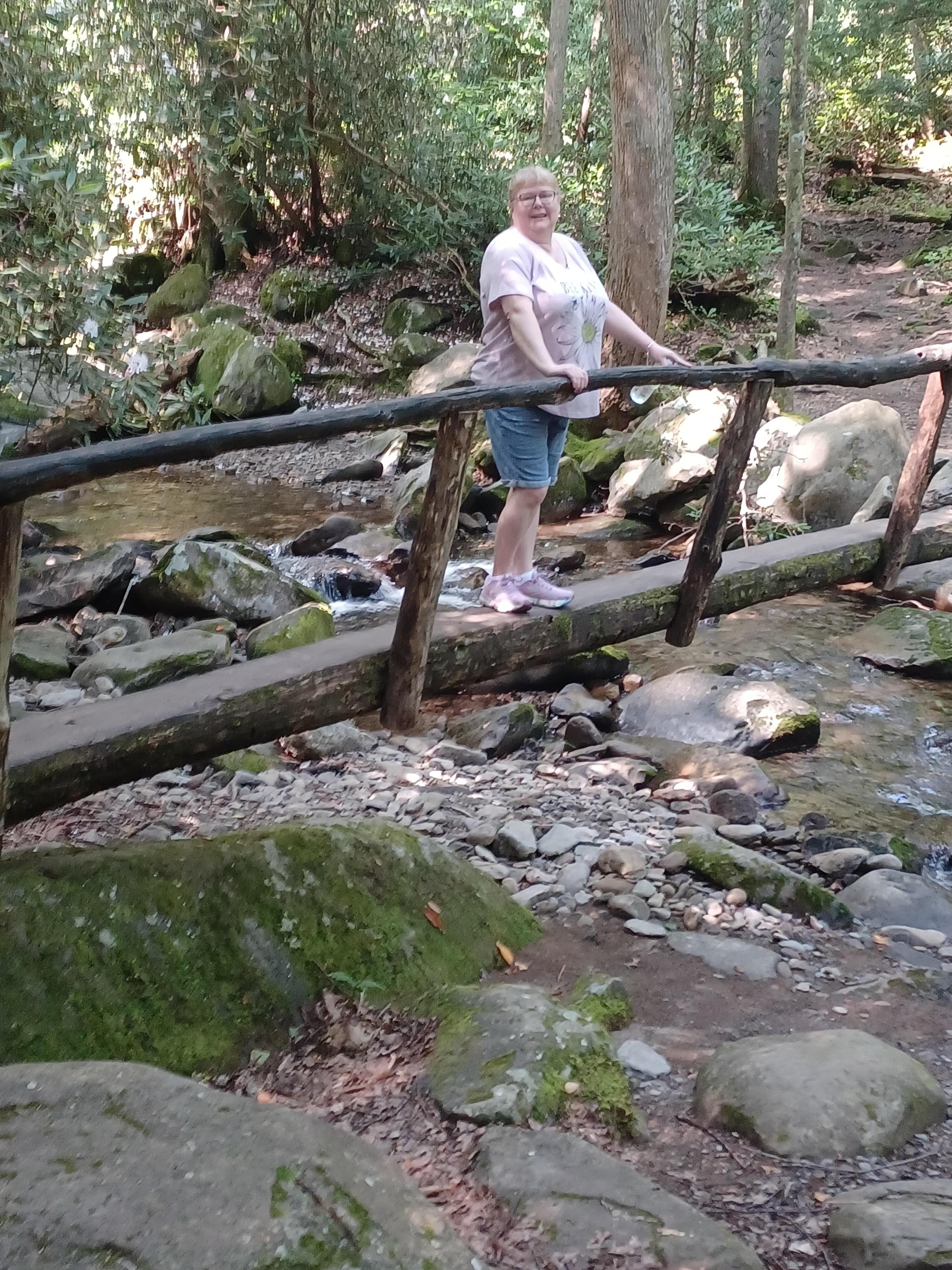 On trail at Cosby entrance of the Great Smokey Mountain National Park