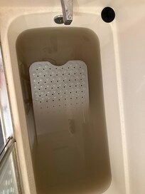 Picture of water after running water all day, this was an improvement of initial water.