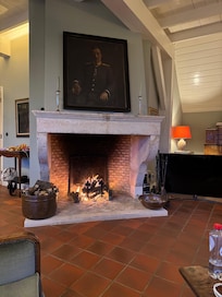 Heerlijk bij de open haard gezeten.